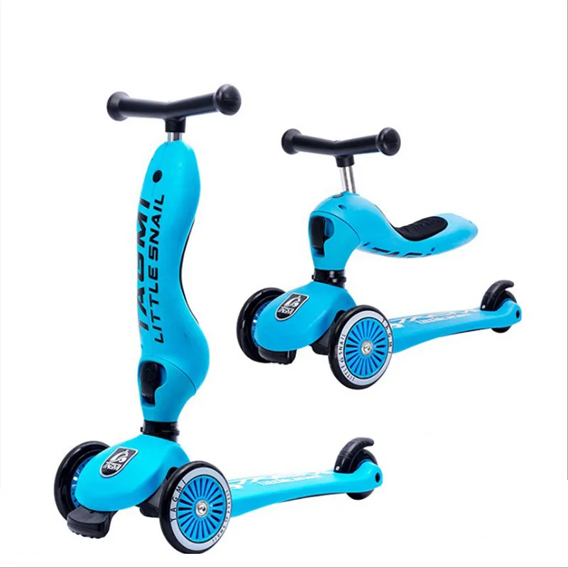 

TAGMI Small Snail Scooter Combo A Key Conversion Children Three Wheel Scooter Ride A Bike Outdoor Fun Sport