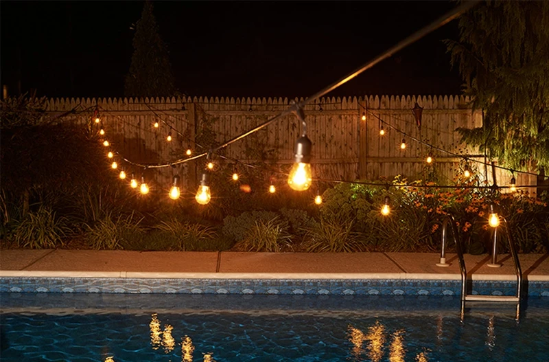 10 м светодиодный светильник s наружная гирлянда водонепроницаемый E27 S14 светодиодный светильник Эдисона лампа накаливания уличный садовый светильник для патио праздничное украшение