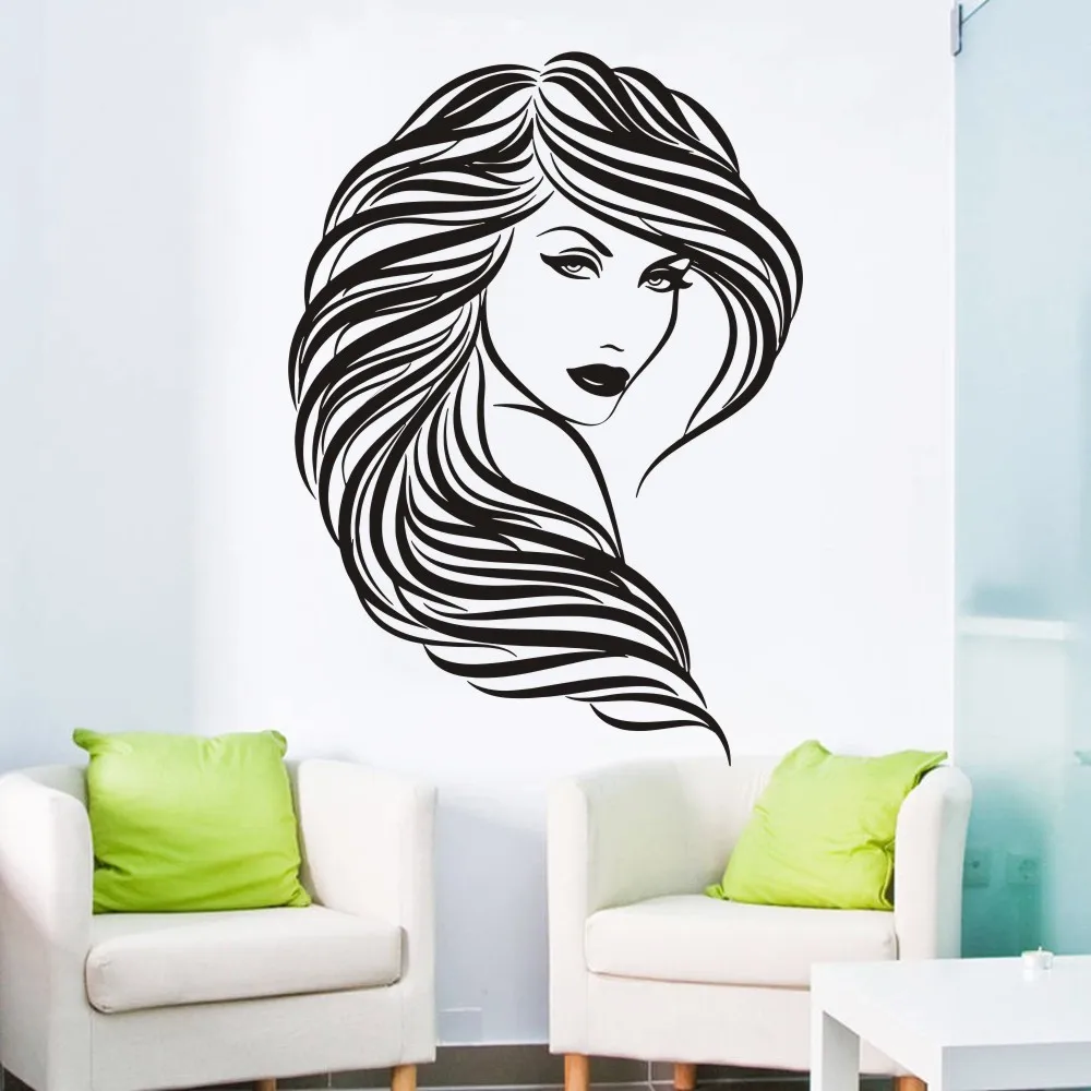 Aliexpress.com : Buy Popular Beauty Hair Salon Wall Decal Vinyl Wall ...