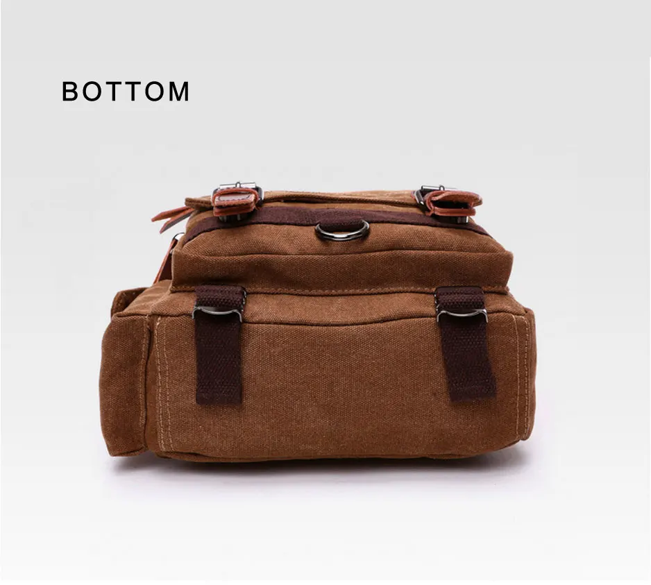 Bolsa de Ombro Retro Masculina, Monocromática, Zíper,