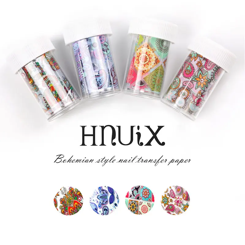 HNUIX, 10 шт., 4*100 см, цветные наклейки для ногтей, переводная клейкая наклейка, на заказ, с рисунком, слайдер для конверта, лента для украшения маникюра