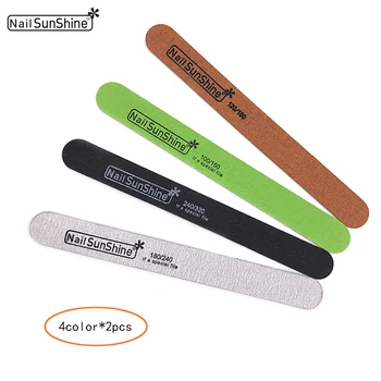 Günstige 8 Stücke Mischen 100/120/150/180/240/320 Grit Nagel Datei Schleifen Nail Sonnenschein Dateien Puffer Für Salon Maniküre UV Gel Vogue Nail Art Werkzeug