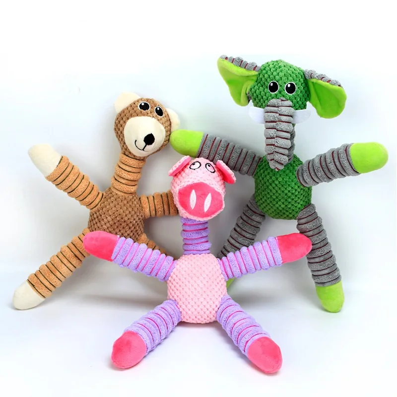 

New Dog Toys Pet Puppy Plush Sound Elephant Animal Design Pet Toy Supplies Cute Animal Dog Squeak Chew Toys Free Shipping