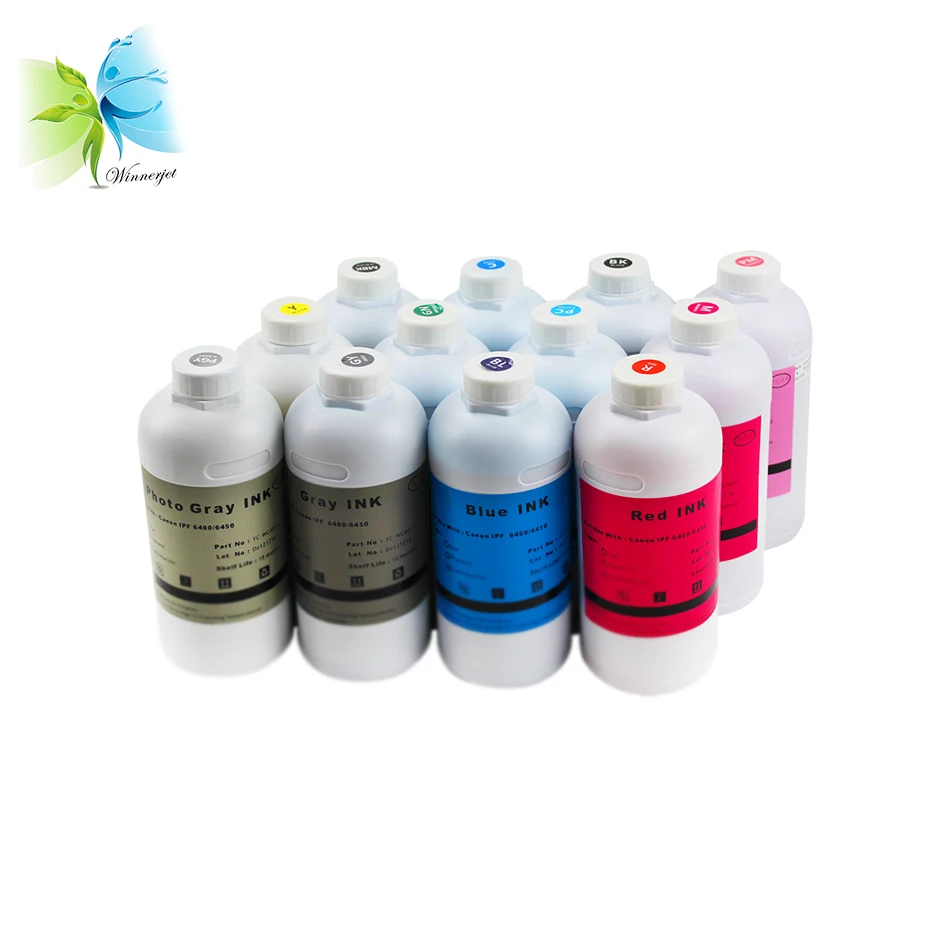 Winnerjet 1000 мл в бутылке WINNERJET 12 цветов чернила для канона PRO IPF6450 6400 чернила высокого качества для принтера