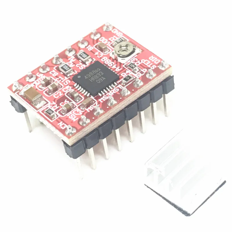 5Pcs A4988 StepStick Stepper Driver+Heatsink for Reprap Pololu 3D Printer Red Motor Driver -B119 1