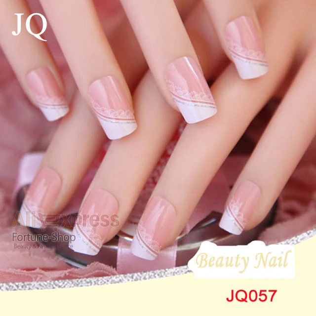 Jq 24pcs Set Acrylic Nails False Nail Full Fake French Jq 24pcs Set Acrylic Nails False Nail Full Fake French Tips Pre