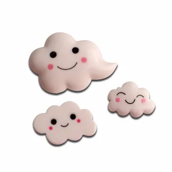 

LF 20/30Pcs Resin White Clound Decoration Crafts Flatback Cabochon Embellishments For Scrapbooking Kawaii Cute Diy Accessories