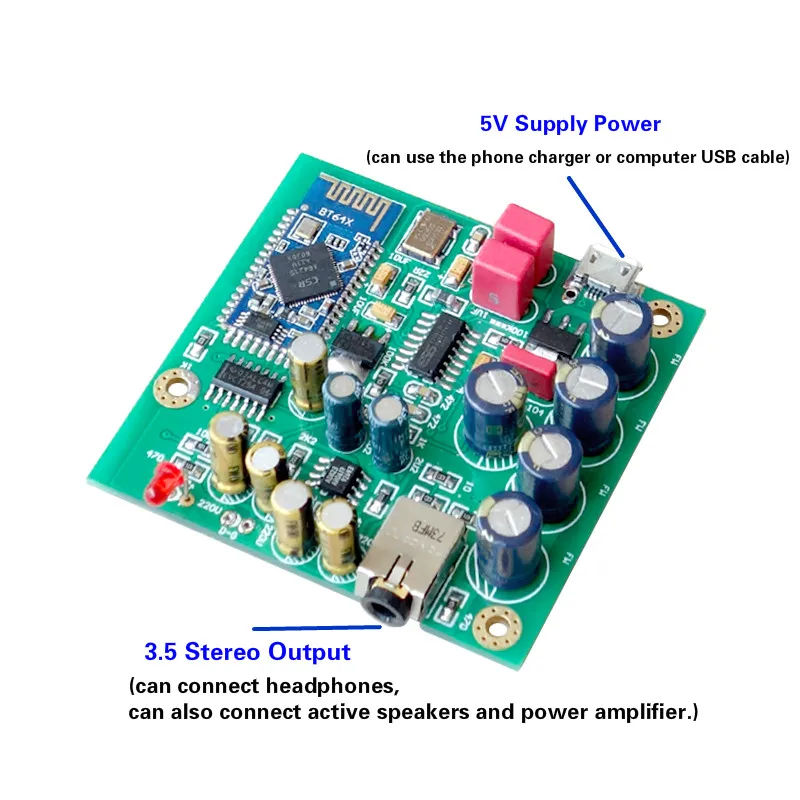 CSR64215 4,2 Bluetooth APTX декодер плата HIFI OP AMP AD823+ ES9023 независимое декодирование ЦАП Плата для усилителя DIYG8-008