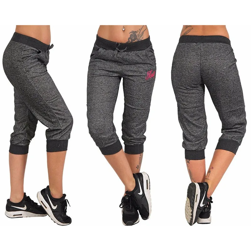 

Zogaa Summer Women Casual Capris Ladies Mid Waist Drawstring Pants Female Calf-Length Solid Joggers Sweatpants 2019 Fashions