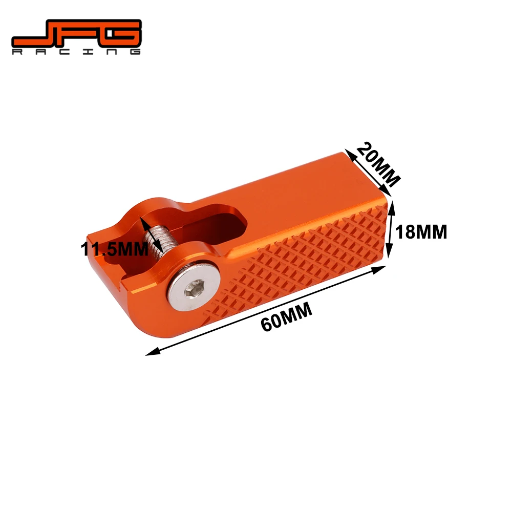 Мотоцикл CNC задний тормоз переключения педаль рычага переключения передач шаг наконечник для Husqvarna TC125 FC250 FC350 FC450 Все 125-501 17-19 - Цвет: orange guadangtou