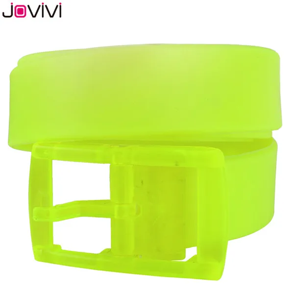 Jovivi 1pc Unisex Rubber Golf Pants Belts for Men Adjustable Cut-to-fit Waterproof Plastic Prevent Allergy Belt Fashionable Belt - Цвет: 1x Fluorescent yello