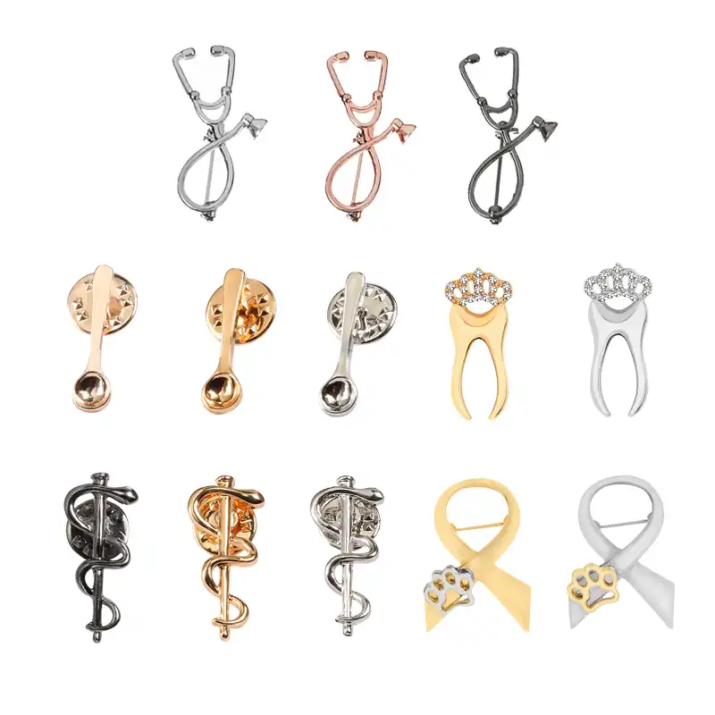 1pc Unisex Esmalte Broche Estetoscopio Enfermera Broches Insignia del Bot/ón De Capa De La Chaqueta Camisa De Cuello De Solapa Regalo De La Joyer/ía del Pin