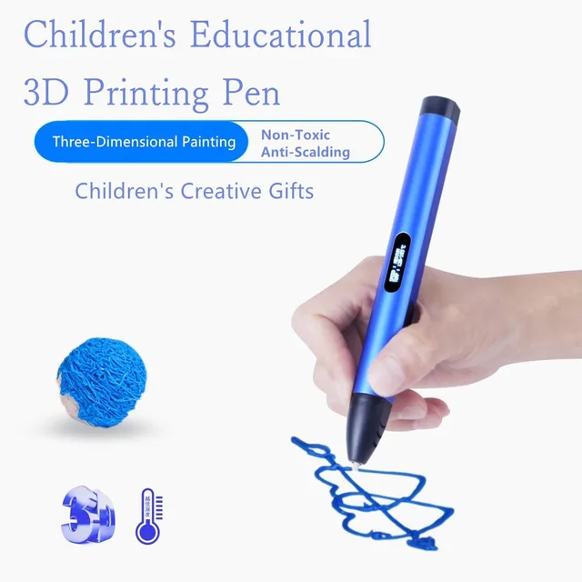 Special Price Wholesale 5PCS Mixed 3D Pen Multi Filament Environmental Potential 3D Drawing Pen 4th Generation Gift Kids Design RP61A-H