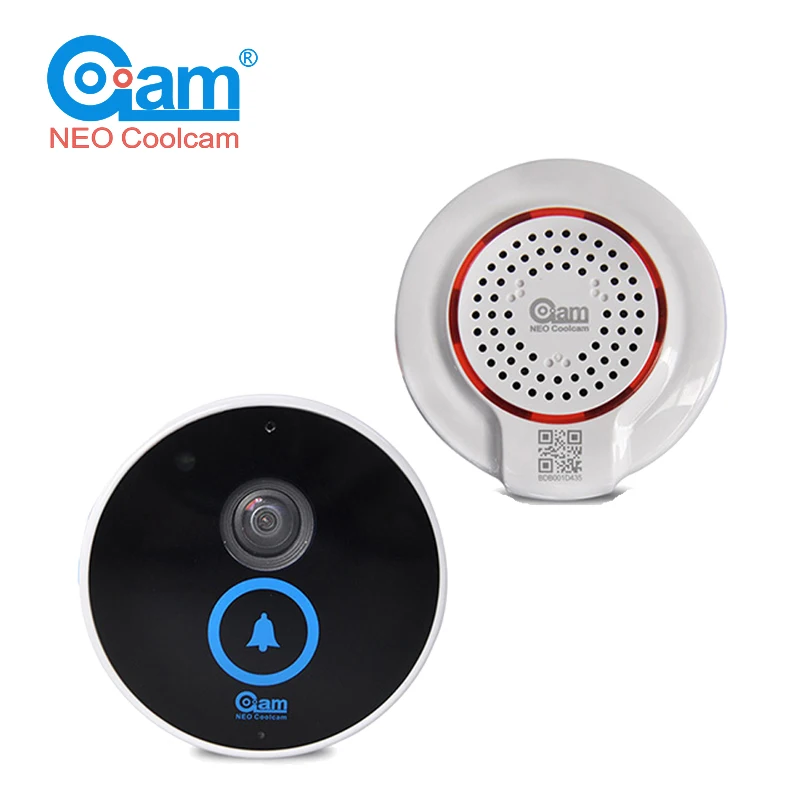 

COOLCAM Video Doorbell Door Bell Kits Wi-Fi HD 720P Camera+Indoor Mini Loudspeaker