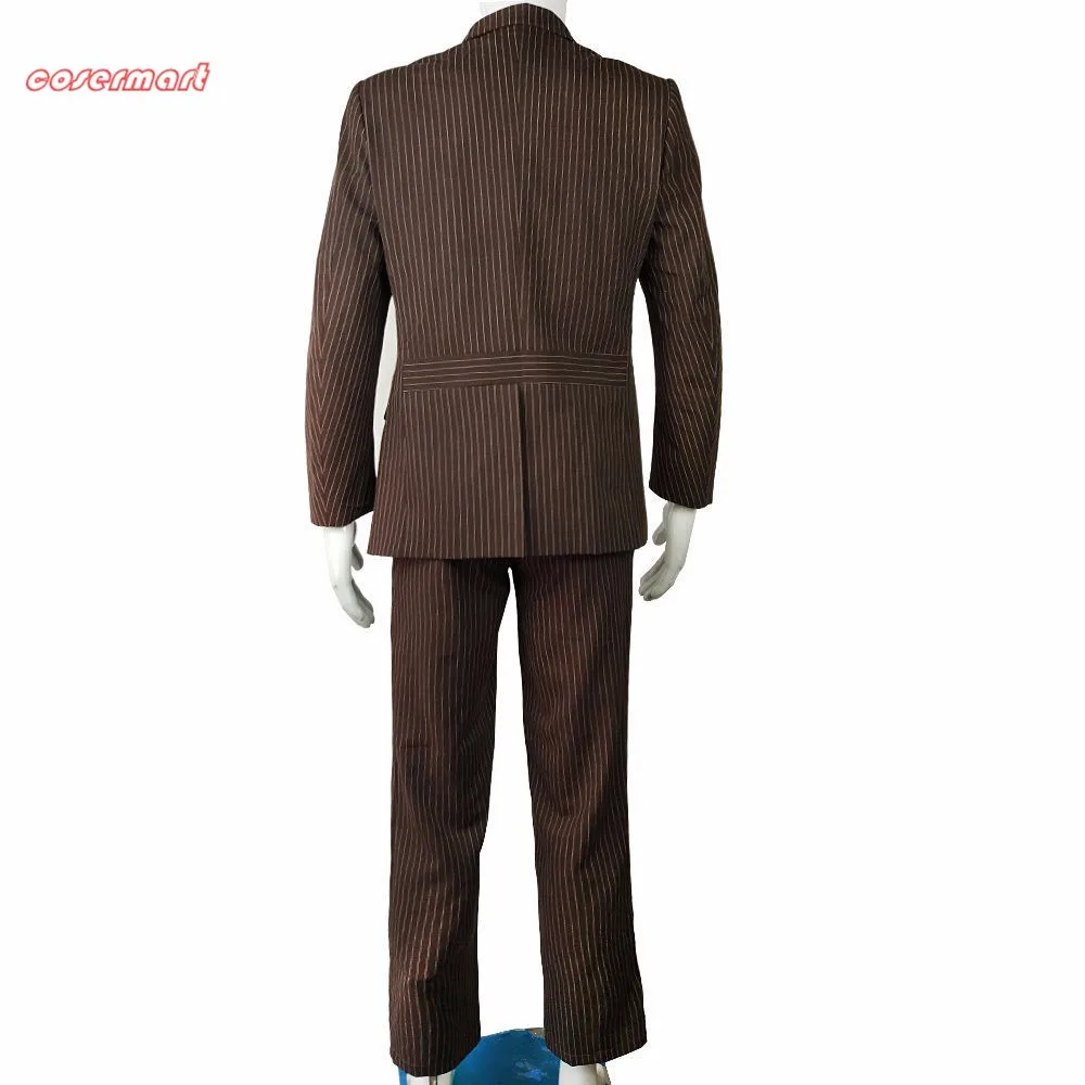 Who is Doctor Who Dr Brown Pinstripe Business Jacket Suit Cosplay Costume Men Halloween Party (4)