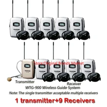 Takstar WTG-900 Беспроводная система для гидов/Talkback Системы 780-850 мГц использовать для путешествия синонимов перевод передатчик+ 9 приемники