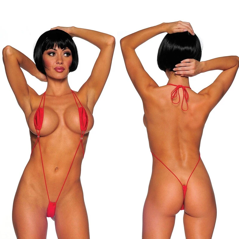 Kaufen Sehr Kleine Super Sexy Mini Badeanzug Sheer Monokini Micro G String Badeanzüge in Semi Sheer Schwarz Badeanzug Monokini Badeanzug
