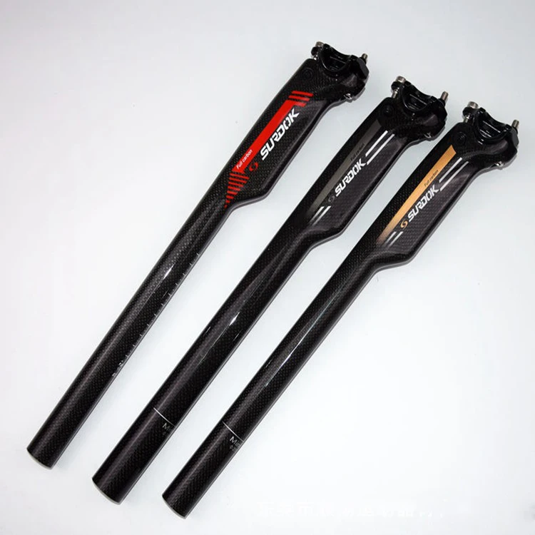 

6 colors mountain bike seat post Carbon seat post 27.2mm 30.8mm 31.6mm 350/400mm length bicycle seatpost
