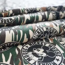 90*145 см Микки Мышь хлопок холст Ткань лоскутное для DIY четверти Вышивание для Подушки Обувь сумка рубашка Куклы