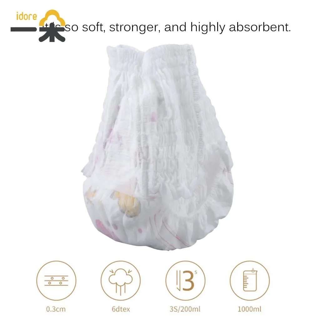 

Idore Baby Diapers L 63pcs Disposable Nappies Couches Platinum Ultra-Thin Breathable Leakproof Comfortable Quick Absorb Diapers
