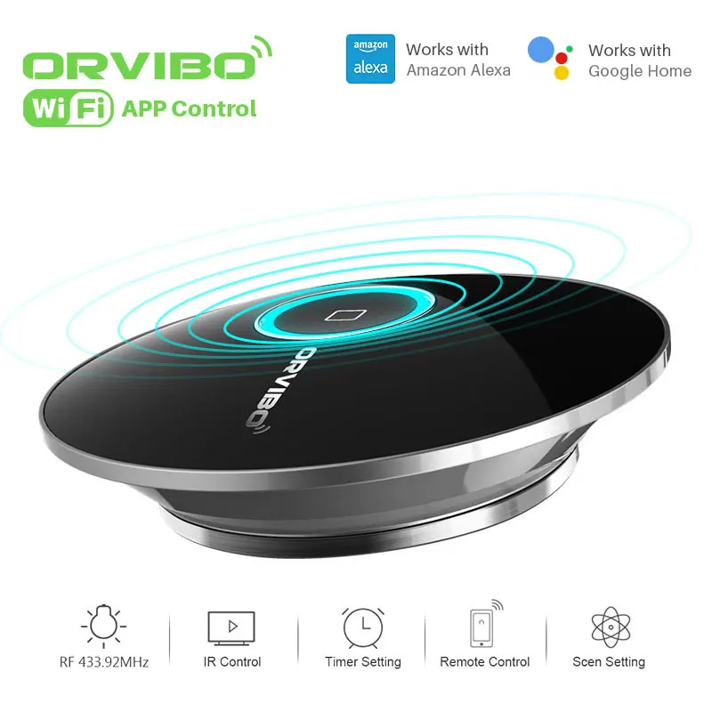 Orvibo-Control remoto inteligente Allone Pro, Control Universal IR 433MHz conectado, funciona con Echo Alexa para automatización del hogar inteligente