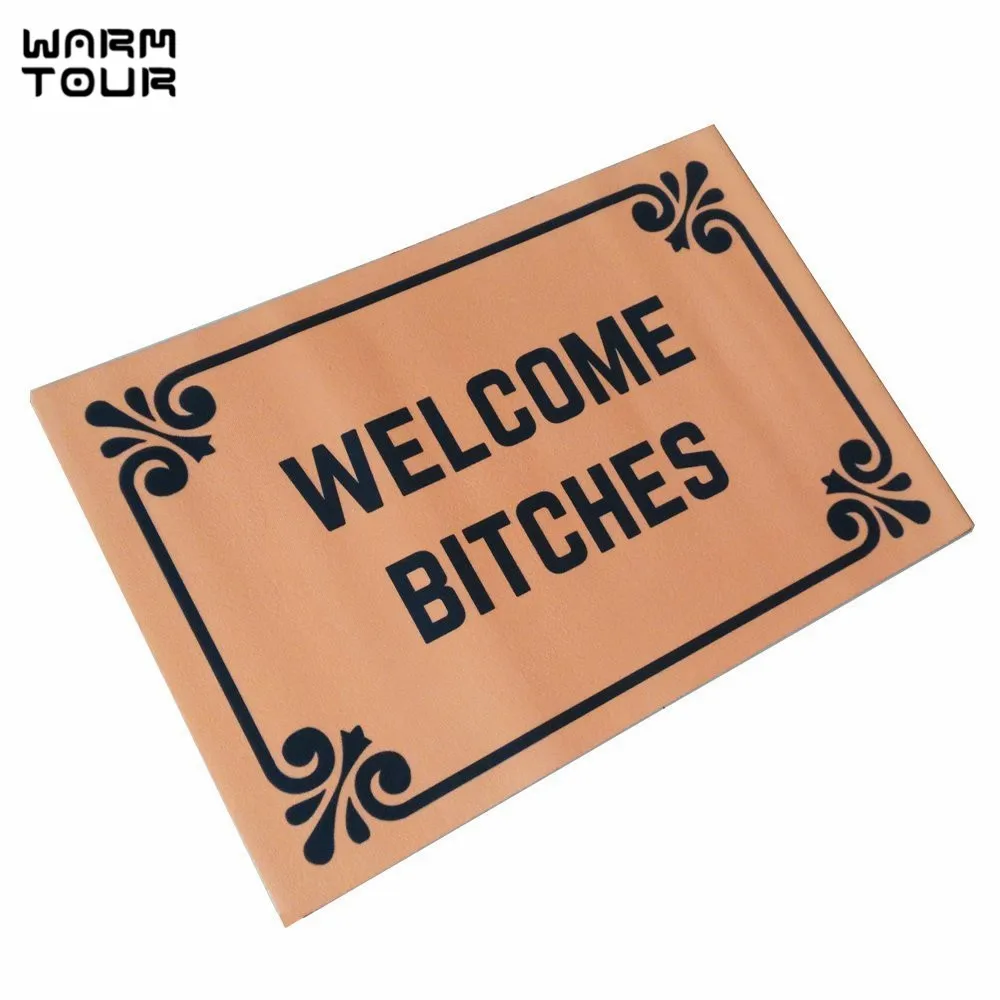 Warm Tour Welcome Bitches Funny Doormats Personalized