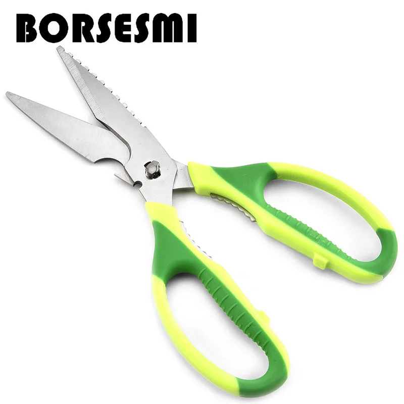 

Hot sale Kitchen Poultry Fish Chicken Scissors universal scissors with bottle opener Professional Stainless steel food scissors