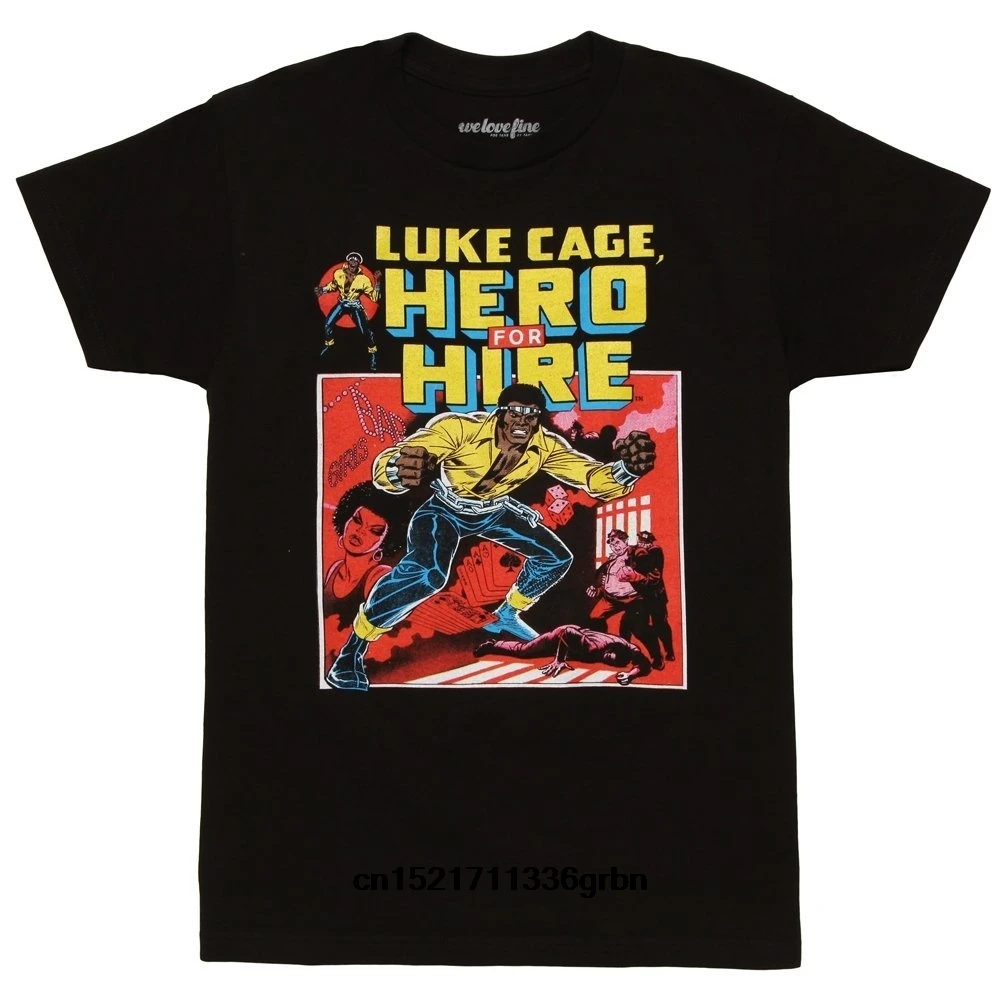 

Men T shirt Luke Cage Comic Book Cover Adult funny t-shirt novelty tshirt women