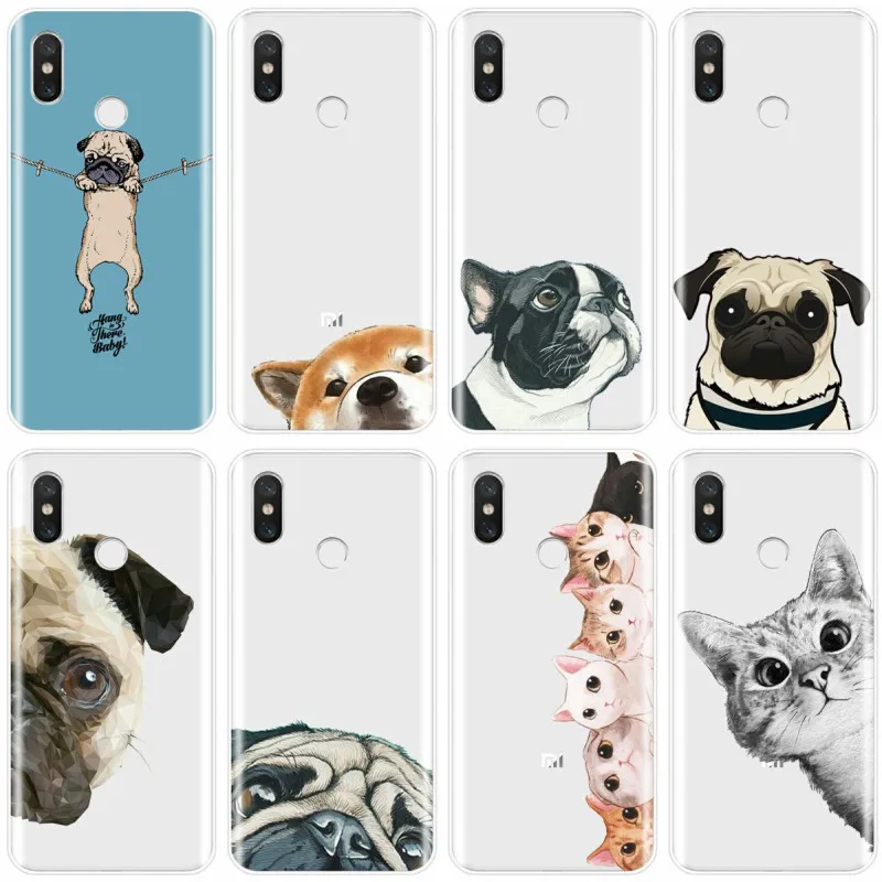 

Cute Cartoon Cat Dog Phone Case For Xiao MI 4 5 4S 5S PLUS 5C 6 6X 8 PRO 8 9 8SE 9SE MAX 2 3 3PRO Cover