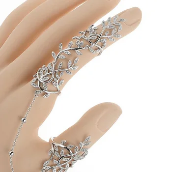 

Blucome Copper Bridal Rings For Women Flower Zircon Double Rings Jewelry Rhodium Gold-color Copper Wedding Anel Aneis