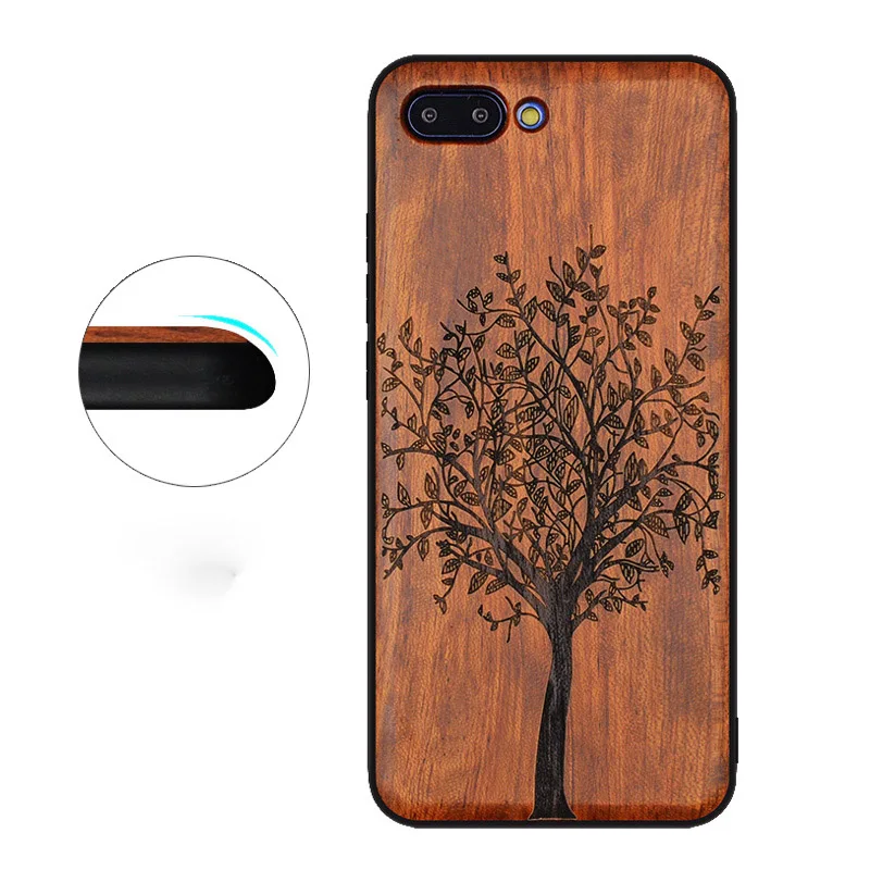 

Luxury Shockproof Wood Case For Huawei Honor 10 Cases 5.84 TPU Bumper Wooden Cover For Huawei Honor 10 Honor10 Coque Fundas