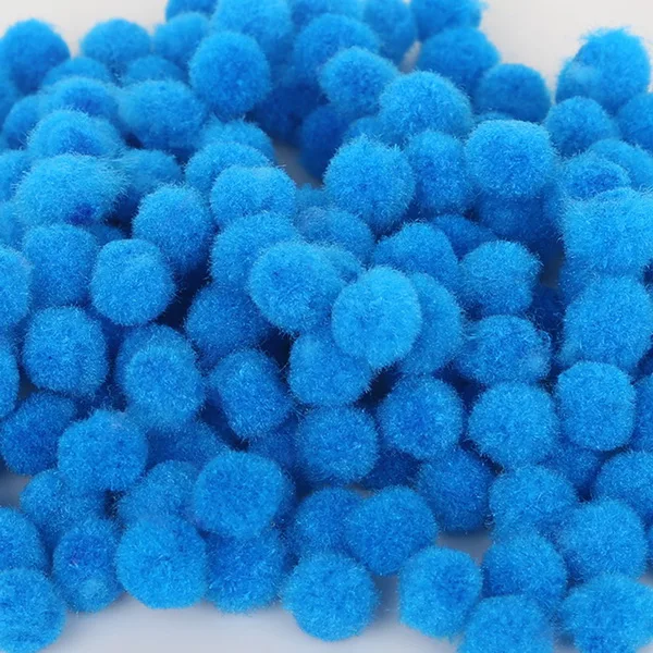 Разноцветные 300 шт./лот 10 мм помпоны мягкие круглые свадебные шарики-Помпоны DIY Швейные Свадебные аксессуары для скрапбукинга - Цвет: Blue