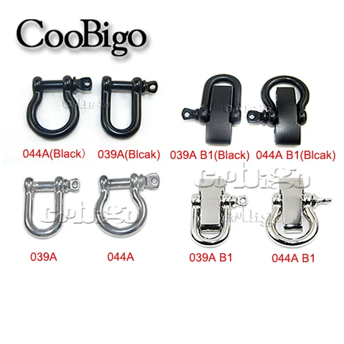 

2pcs M5 Screw Pin D Bow Anchor Shackle Adjustable 210kg Metal Parachute Cord 550 Paracord Bracelet Outdoor Camping Hiking Kits