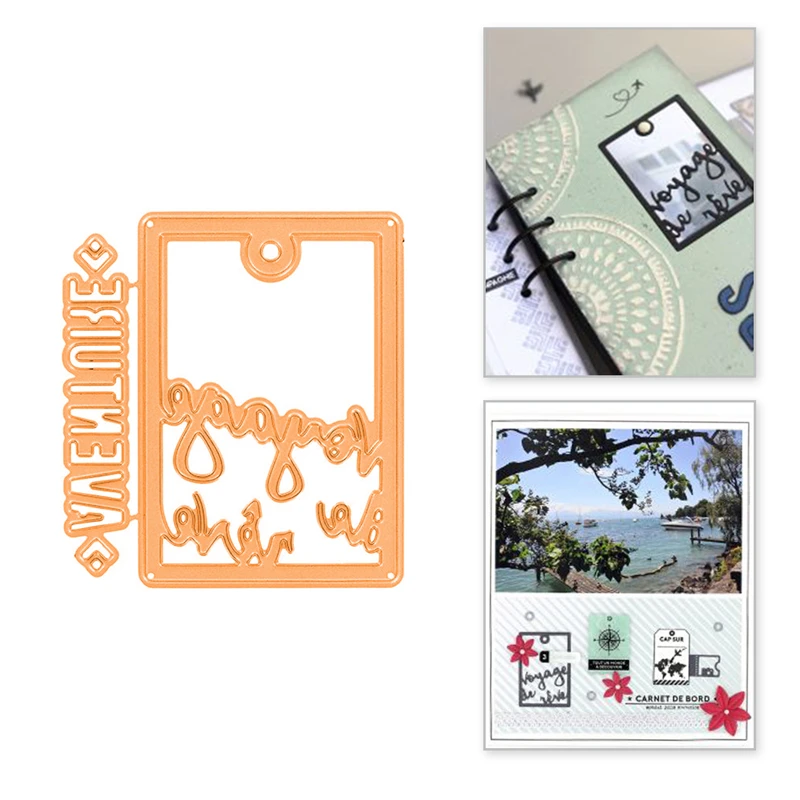 

Naifumodo Letter Aventure Dies Trip Frame Dies Metal Cutting Dies Stencils for DIY Scrapbooking Album Paper Card Embossing 2019