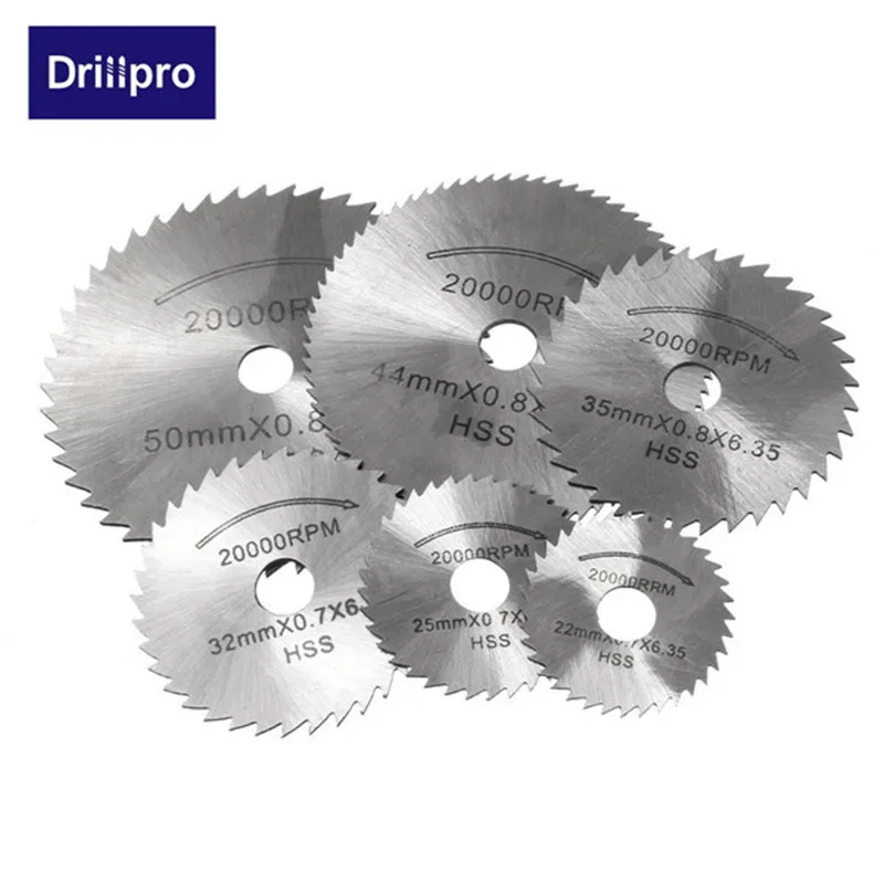 Drillpro 7 шт. быстрорежущие стальные фрезы лезвия циркулярной пилы режущие диски оправы Cutoff резак мощность многофункциональный складывающийся набор инструментов Рождественский подарок