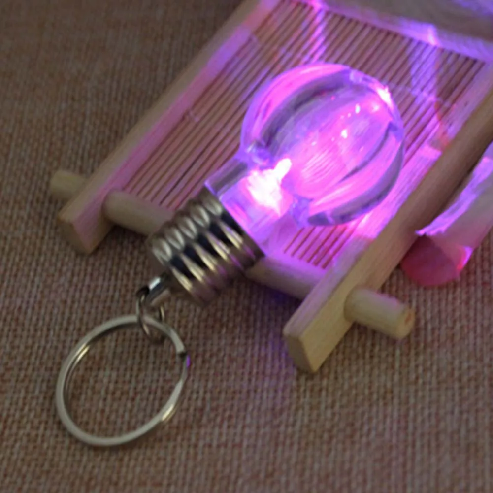 1pcs Creative Colorful Changing LED Flashlight Light Mini Bulb Lamp Key