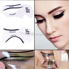 50 пар Многоразовые Косметика Тени для век кошачий глаз Трафареты Подводка для глаз трафаретом Eye модели шаблон карты вспомогательный глаз DIY Макияж Инструменты