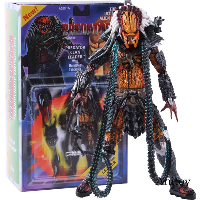 

Anime The Ultimate Alien Predator Hunter Alien Kenner Leader Clan chief Action Figure Collectible Model Toy Gift
