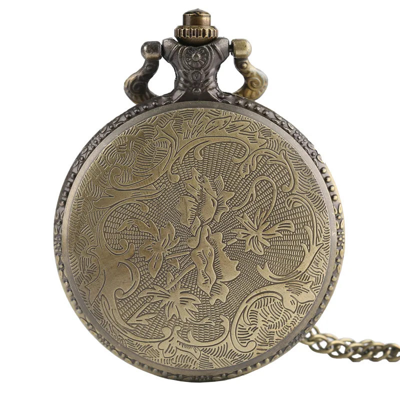 Punk Monster Pocket Watch Solid Skull Copper Sculpture Pendant Necklace Special Halloween Clock Unique Gifts for Boys Girls Teen (2)