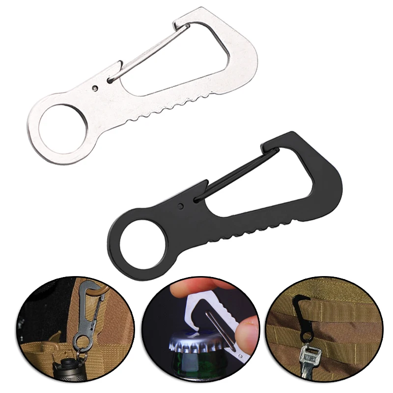 

New Arrivals Mini Durable Carabiners Buckle Waist Clip Bottle Can Opener Outdoor Sports Climbing Camping Hiking Equipment