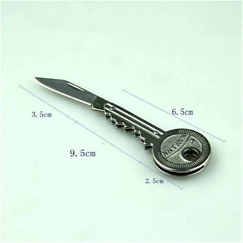 Nuevo 1 pieza Mini clave cuchillo plegable bolsillo cuchillo clave cadena cuchillo pelador portátil acampada llave anillo herramienta