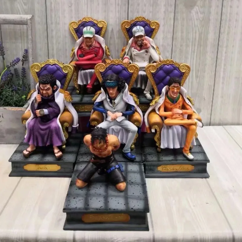 

Anime One Piece Navy headquarters senior general Sengoku Borsalino Kuzan Issho Sakazuki Ace Garp PVC Action Figures Model Toys
