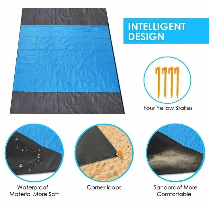 Fast Dry Waterproof beach blanket Sand Beach Mat Outdoor Picnic Blanket Rug Mattress Pad ZJ55