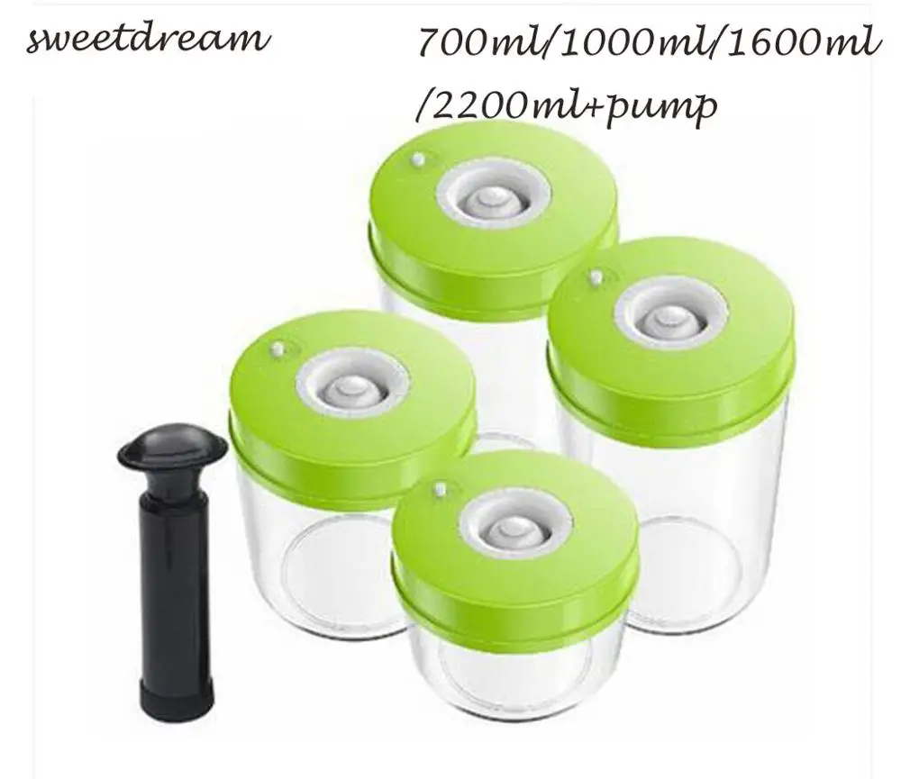 Large Capacity Vacuum Container with Pump for Food Storage Round Shape AS Containers 700ML