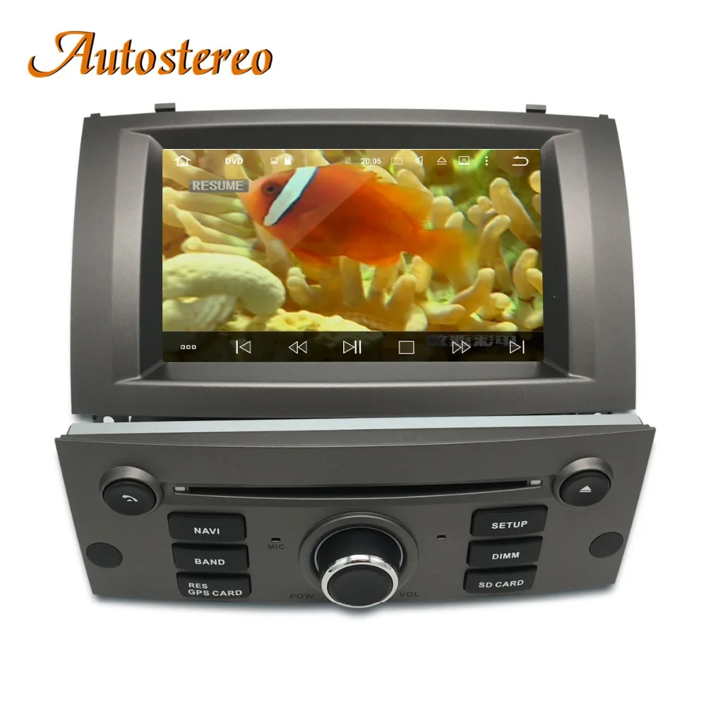 Sale Android 9.0 Car DVD Player GPS Navigation For Peugeot 407 2004-2010 Head unit multimedia player radio tape recorder auto stereo 0