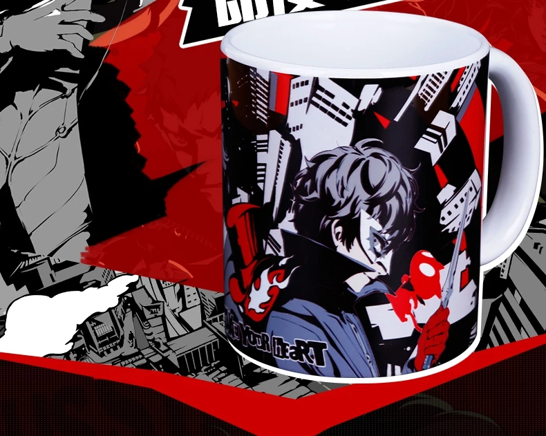 Аниме JK Persona 5 P5 Акира Курусу Джокер Рен Амамия Косплэй кружка Керамика пить воду с отметками подарок