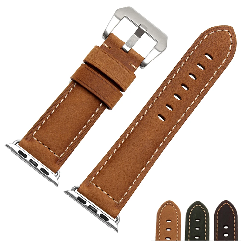 font b Smart b font Watchband 22mm 24mm Quality Genuine Leather font b Watch b
