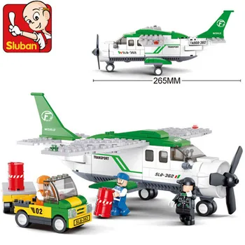 

Sluban 251pcs City Rescue Aviation Air Transport Plane Building Blocks Model Action Figure Juguetes Educativos Toys
