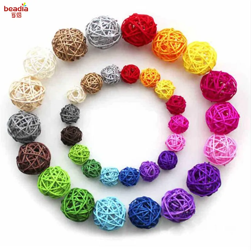 

3cm 20pcs Lovely Rattan Ball Christmas/Birthday Home Wedding Party Decorations DIY Ornaments Rattan Ball Kids Toys