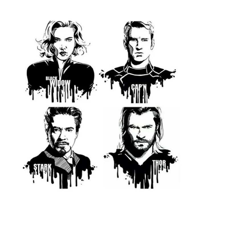

1 PCS Marvel Hero Portrait Stamp DIY Self Inking Photosensitive Seal Without Handle Scrapbooking Planner Stamps